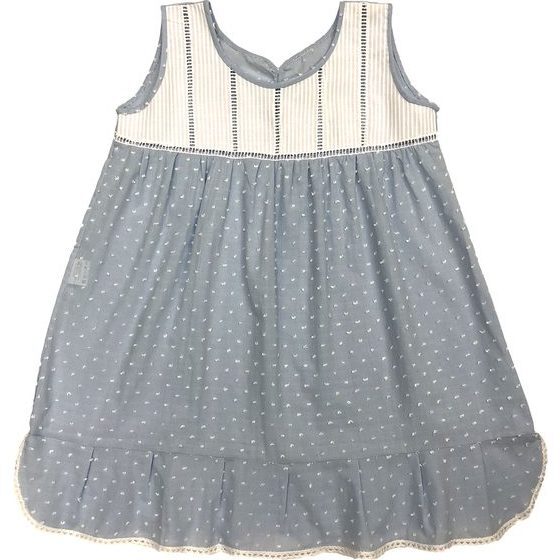 Girl's pale blue plumeti nightie - Pajamas - 1