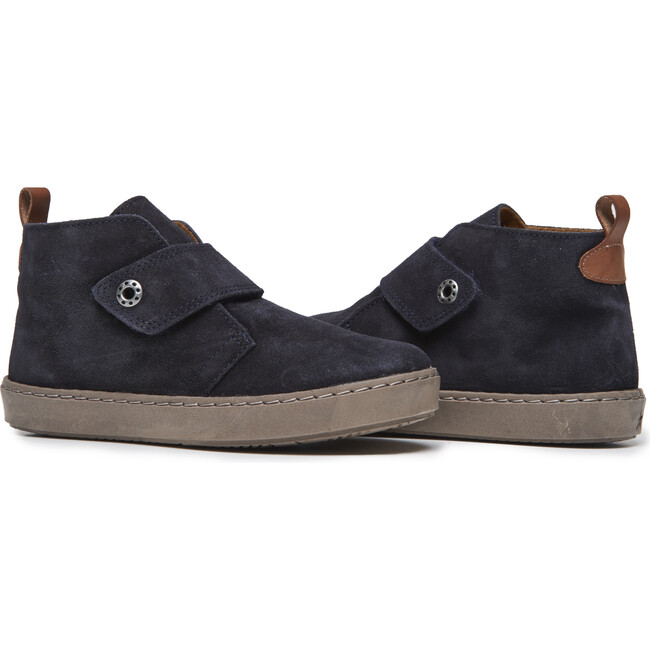 Sneaker Booties, Navy Suede - Boots - 1