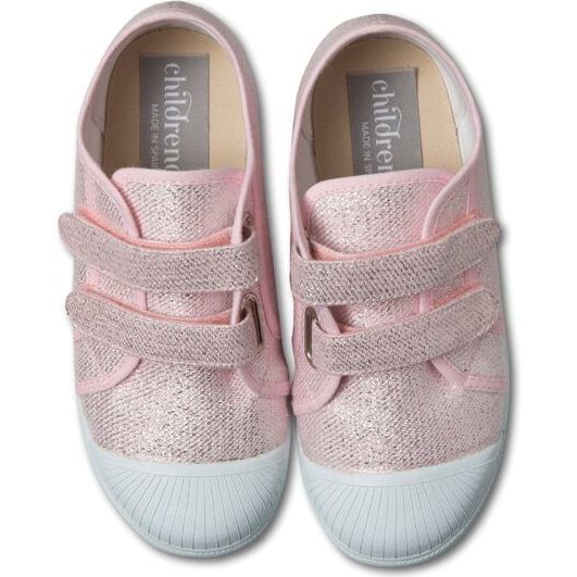 Double Velcro Sneakers, Sparkling Pink - Sneakers - 3