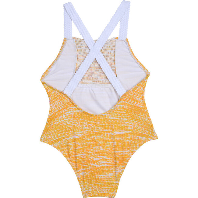 Smocked Swimsuit, Ikat Marigold - Childrenchic Swim | Maisonette