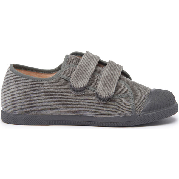 Fall Corduroy Sneakers, Grey - Sneakers - 1