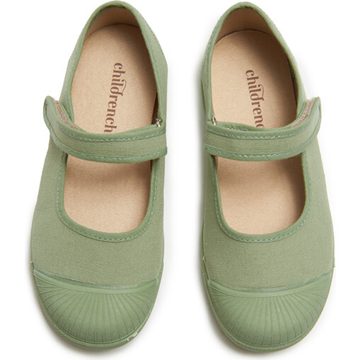 Canvas Mary Jane Captoe Sneakers, Leaf - Mary Janes - 3