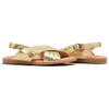 Braided Leather Sandals, Metallic Gold - Sandals - 1 - thumbnail