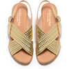 Braided Leather Sandals, Metallic Gold - Sandals - 2