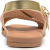 Braided Leather Sandals, Metallic Gold - Sandals - 5