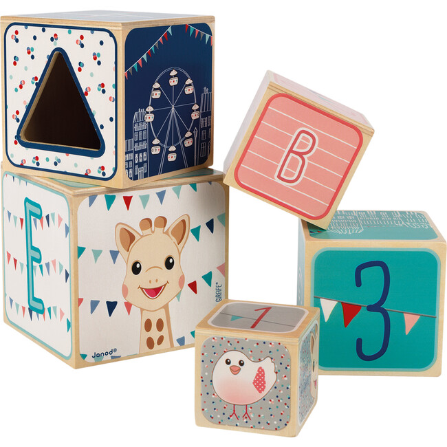 Sophie La Girafe Wooden Pyramid - Stackers - 2