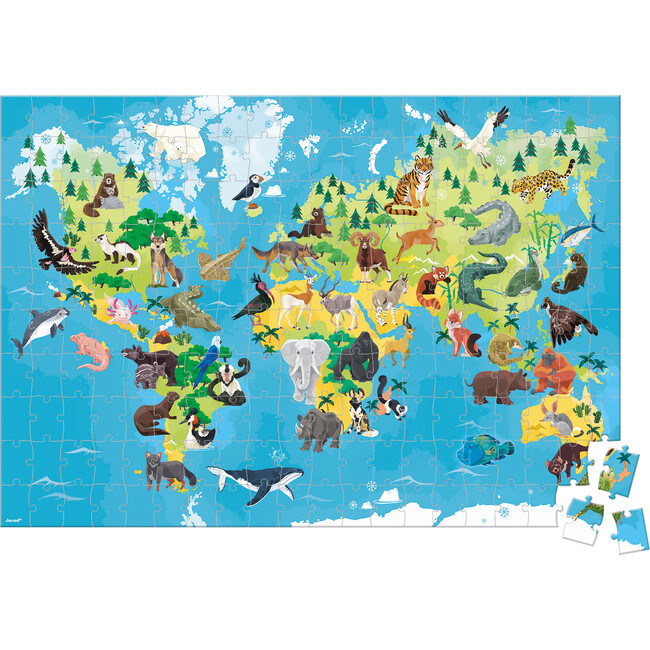 Endangered Animals 200-Piece Educational Puzzle - Puzzles - 2