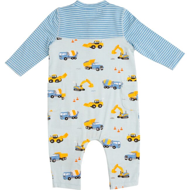 Con Romper with Pockets, Blue