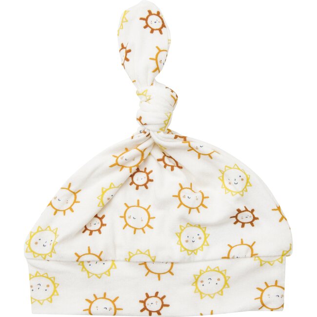 Autumn Knotted Hat, Cream - Hats - 1