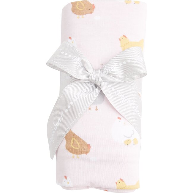 Chickens Swaddle, Pink