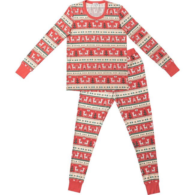 Adult Deer Loungewear, Red - Loungewear - 1