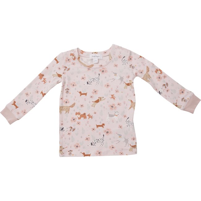 Floral Pups Loungewear, Pink - Loungewear - 2