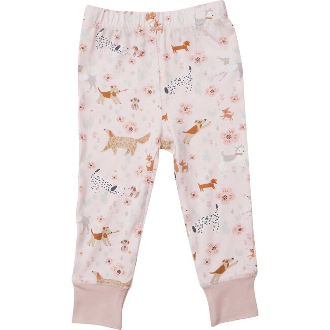 Floral Pups Loungewear, Pink - Loungewear - 3