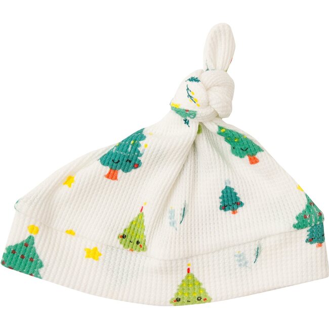 Tree Knotted Hat, White
