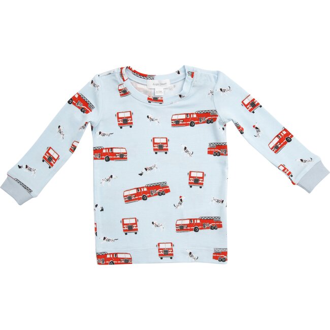 Firetruck Loungewear Set, Blue - Loungewear - 2