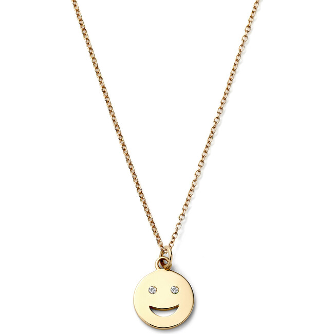 Women's Medium Happy Face Necklace