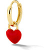 Women's Tiny Enamel Heart Huggy Earring - Earrings - 1 - thumbnail