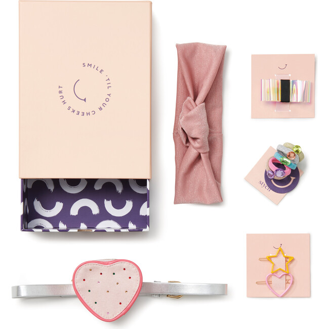 Gem Heart Belt Bag Gift Box, Pink - Mixed Gift Set - 1