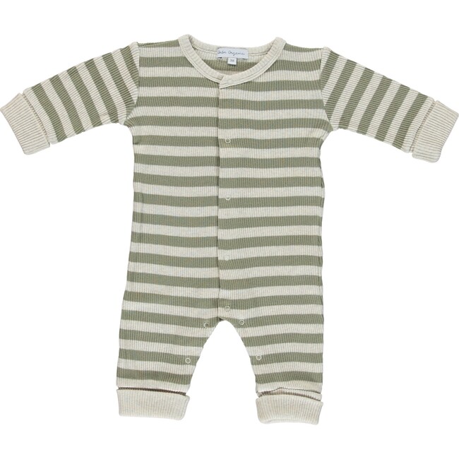 Vintage Long Johns, Green Stripe - Overalls - 1