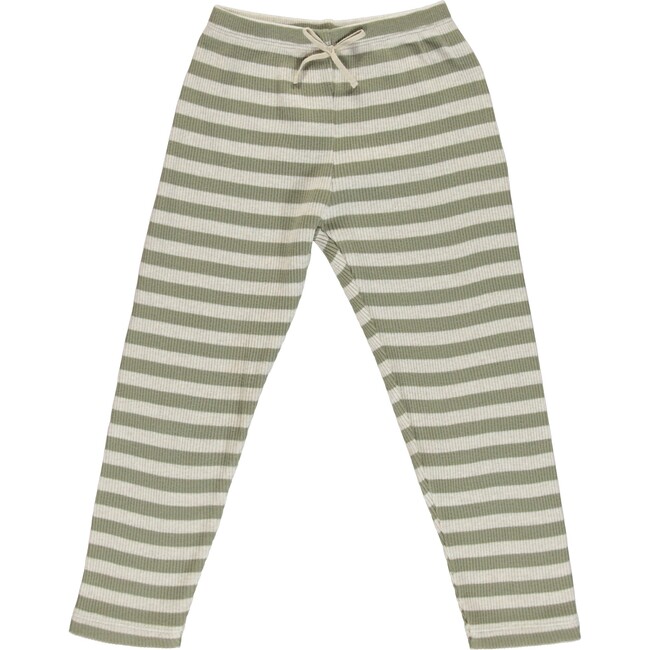 Vintage Legging, Green Stripe - Leggings - 1