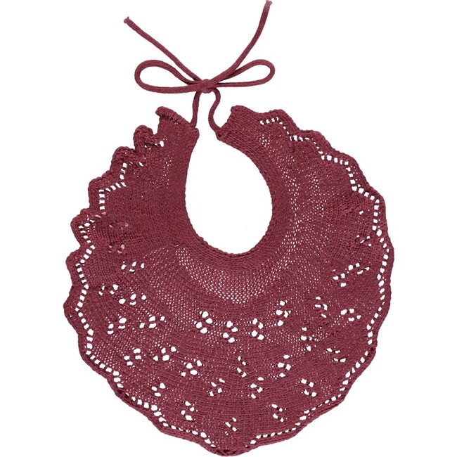 Airike Bib, Burgundy Knit - Bibs - 1