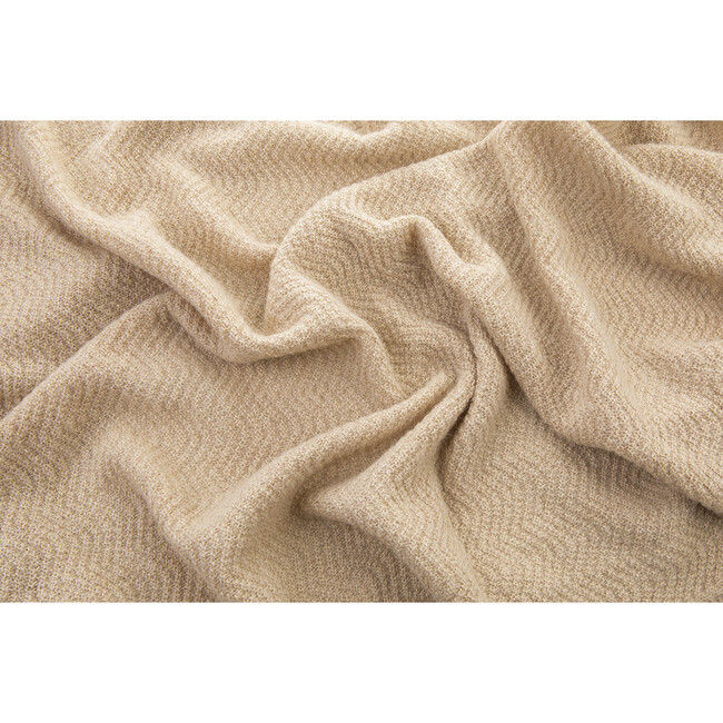 Wave Knitted Throw, Beige