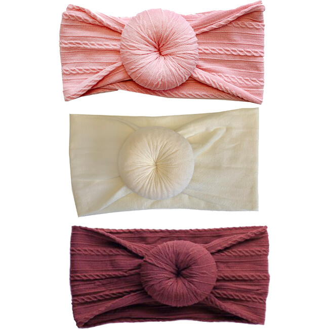 Valentine's Headband Set, Bun Headband Set - Hair Accessories - 1
