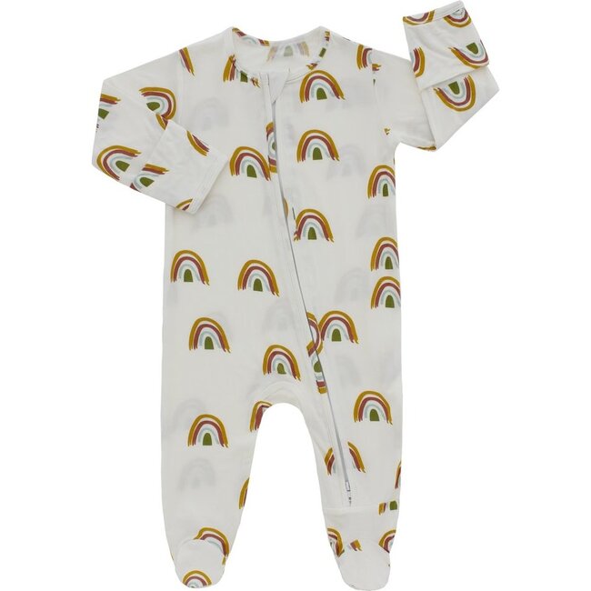 Rainbow Footed Pajama - Footie Pajamas - 1