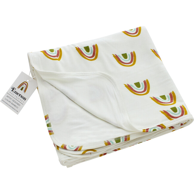 Luxury Bamboo Blanket, Earthtone Rainbow - Blankets - 1