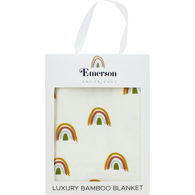 Luxury Bamboo Blanket, Earthtone Rainbow - Blankets - 2