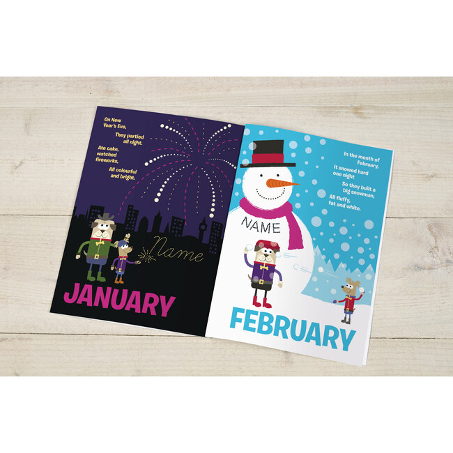 Personalized Months of the Year Book, Softback