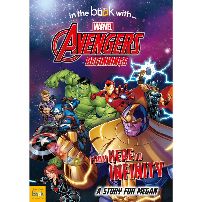 Avengers Beginnings from Here to Infinity Personalized Marvel Story Book, Hardback