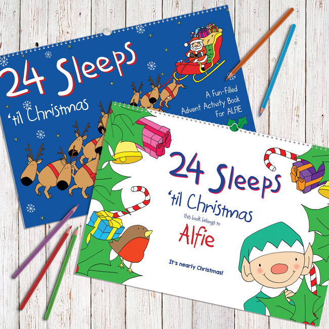 24 Sleeps ’til Christmas Personalized Activity Book
