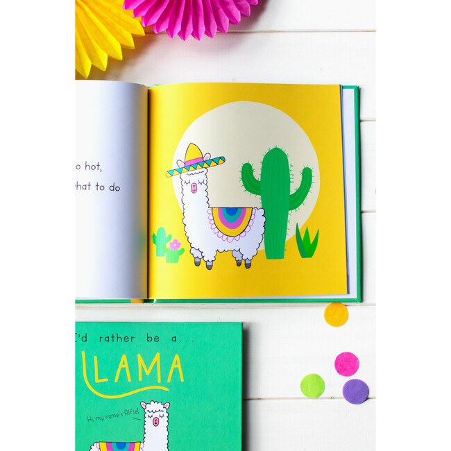 Personalized I'd Rather Be a Llama Story, Hardback - Books - 2