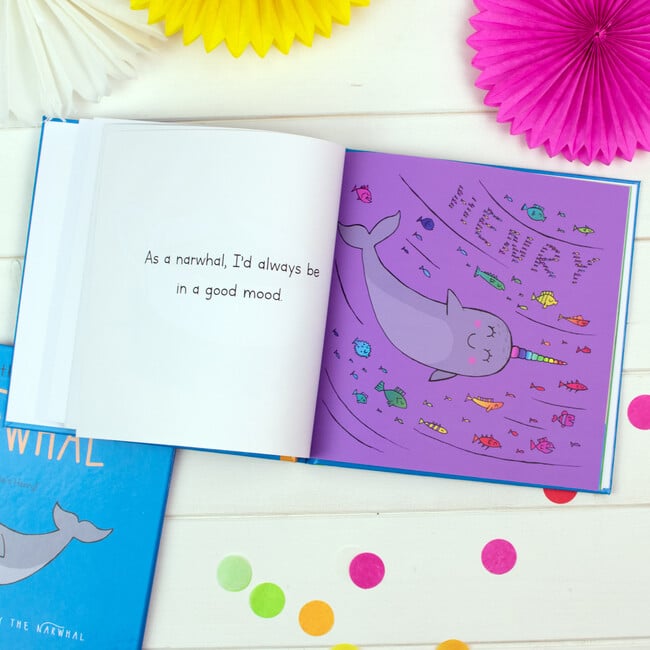 Personalized I'd Rather Be a Narwhal Story, Hardback - Books - 3