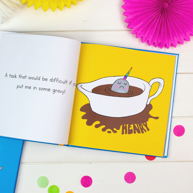 Personalized I'd Rather Be a Narwhal Story, Hardback - Books - 4