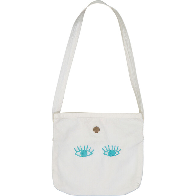 Eye Lash Purse, Ecru - Bags - 1