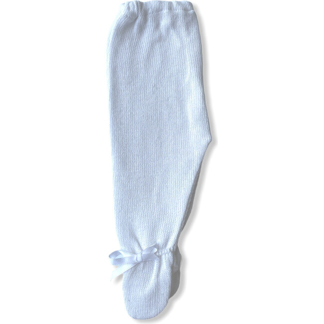 Knitted 3-Piece Set, White with Bow - Mixed Apparel Set - 4