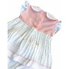 Knitted 3-Piece Set Dress with Bloomer, White with Pink - Mixed Apparel Set - 3