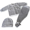 Knitted 3-Piece Set, Grey - Mixed Apparel Set - 2