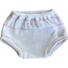 Knitted 3-Piece Set Dress with Bloomer, White with Pink - Mixed Apparel Set - 4