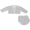 Knit Cardigan and Bloomer Set, Grey - Mixed Apparel Set - 1 - thumbnail