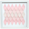 Pink Dreams,  Rhombus Framed Applique Wall Art - Art - 1 - thumbnail
