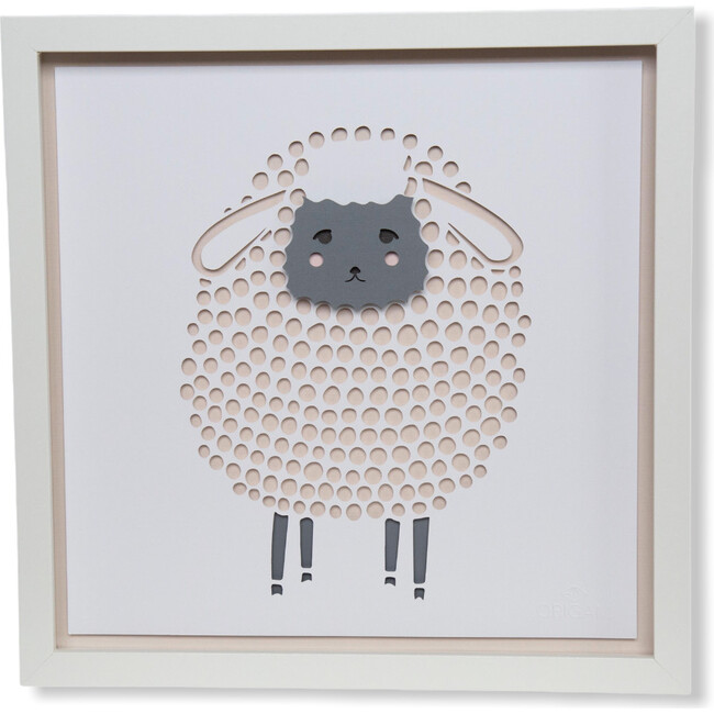One Sheep, Two Sheep.. Sleep, Counting Sheep Duo Framed Applique Wall Art - Art - 1