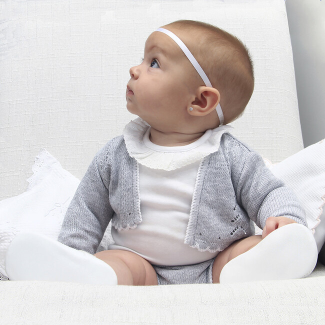 Knit Cardigan and Bloomer Set, Grey - Mixed Apparel Set - 4