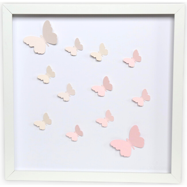 Butterfly Pink Dreams, Framed Applique Wall Art - Art - 1