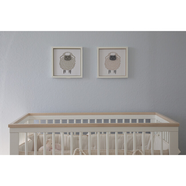 One Sheep, Two Sheep.. Sleep, Counting Sheep Duo Framed Applique Wall Art - Art - 2