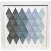 Ocean Blue, Rhombus Framed Applique Wall Art - Art - 1 - thumbnail