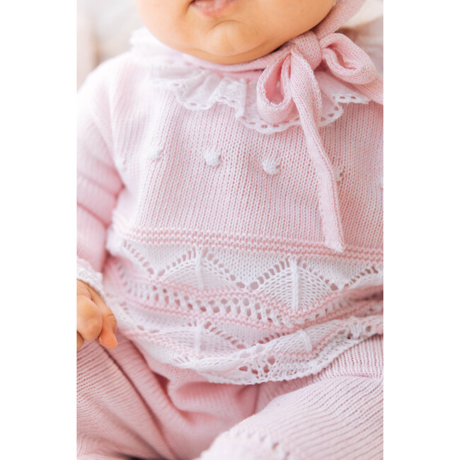 Knitted 3-Piece Set, Pink - Mixed Apparel Set - 3