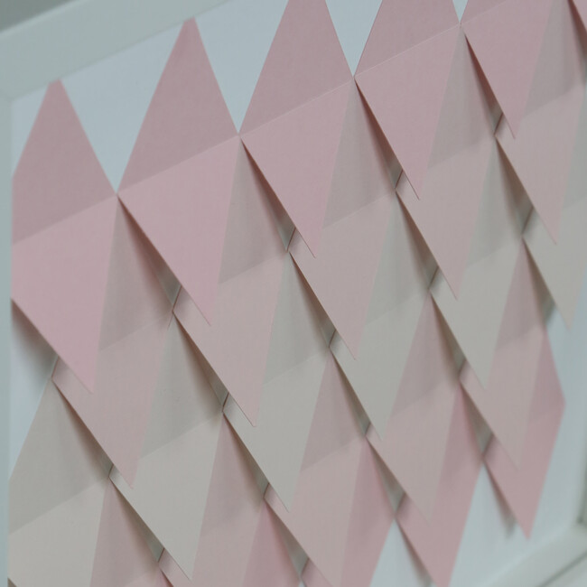 Pink Dreams,  Rhombus Framed Applique Wall Art - Art - 5